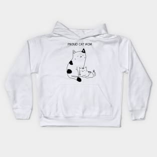 Proud Cat Mom Kids Hoodie